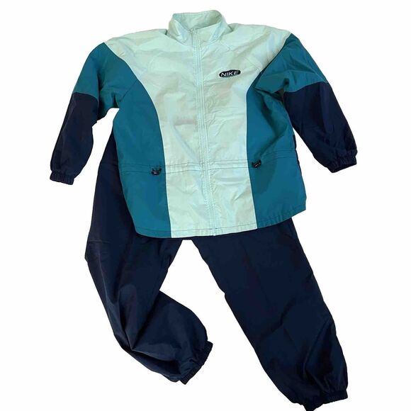 Vintage Nike Silver Tag Mens Colorblock Track Suit Size L Blue